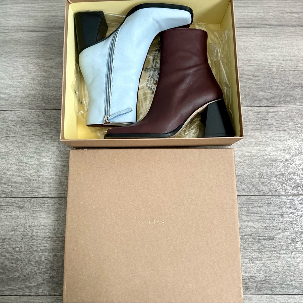 Alohas South Bicolor Boots - Blue & Dark Burgundy - Picture 6 of 12